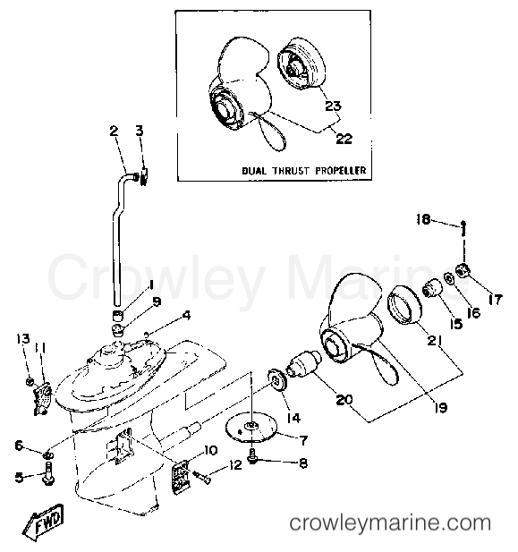 Yamaha Motors 25ELF - LOWER DRIVE 2