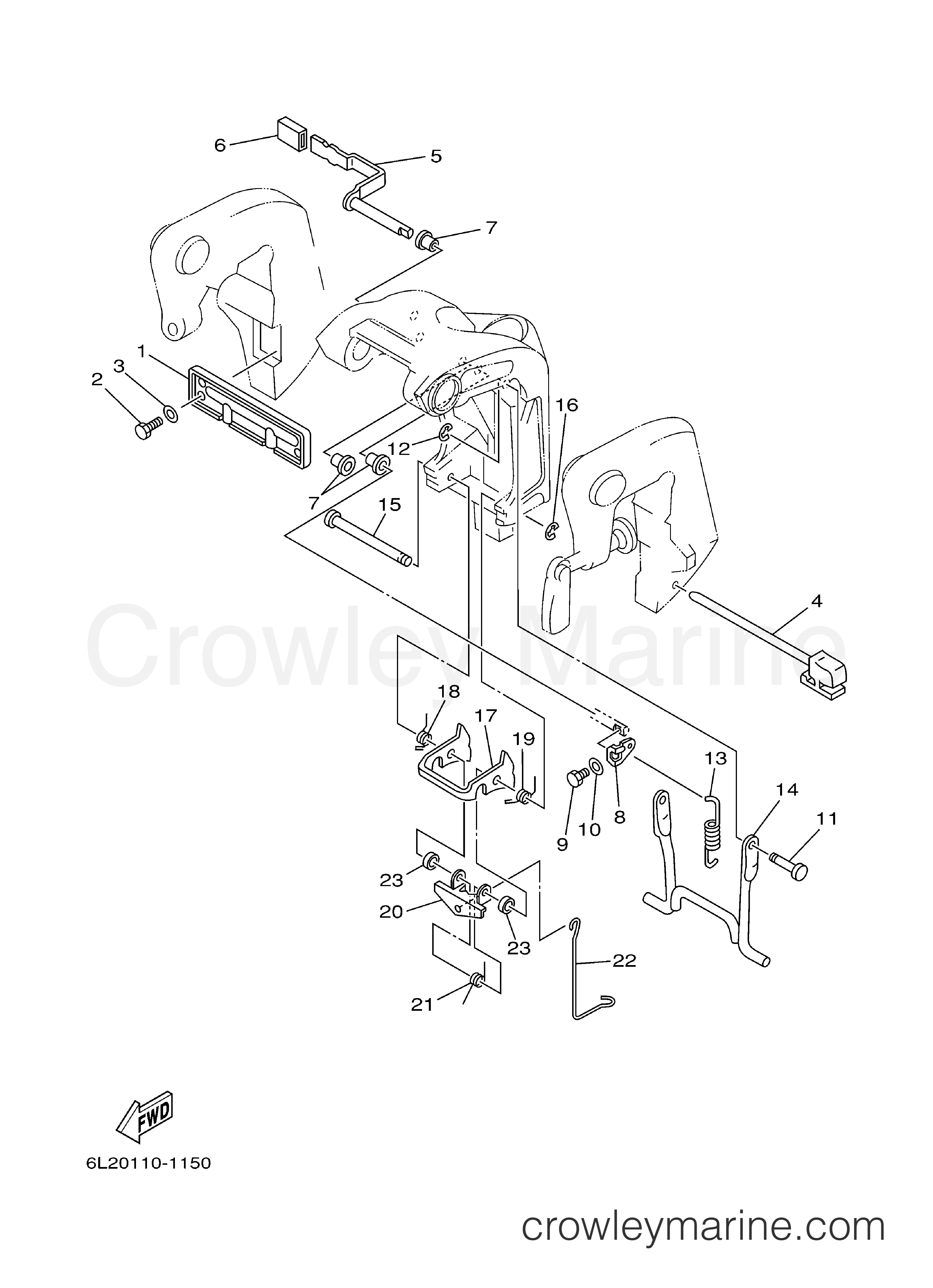 Yamaha Motors 25MSHB - BRACKET 2