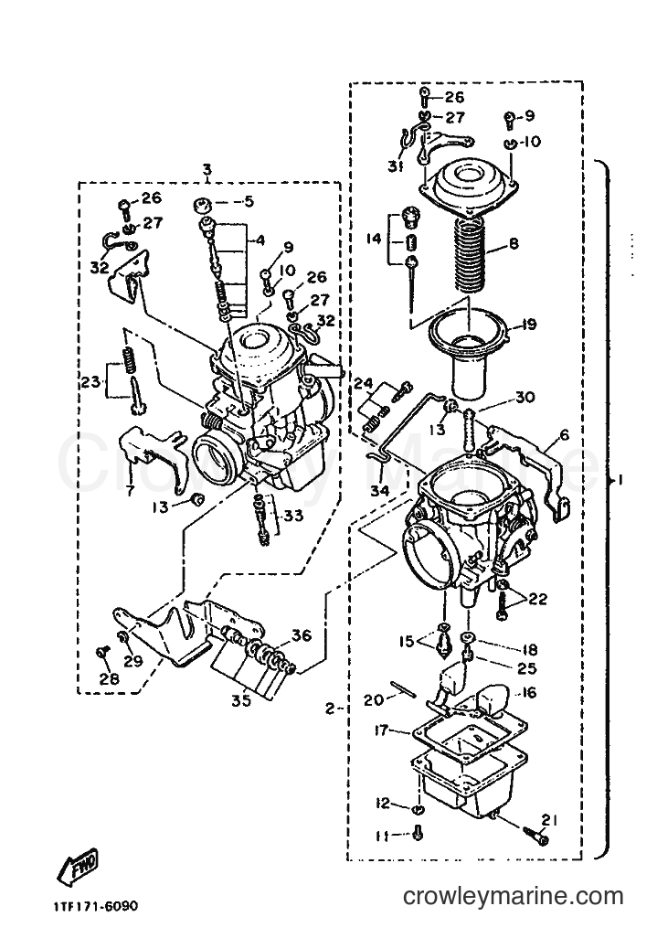 1988 Cruiser XV1100 - XV1100 (3EF1) [999] - CARBURETOR