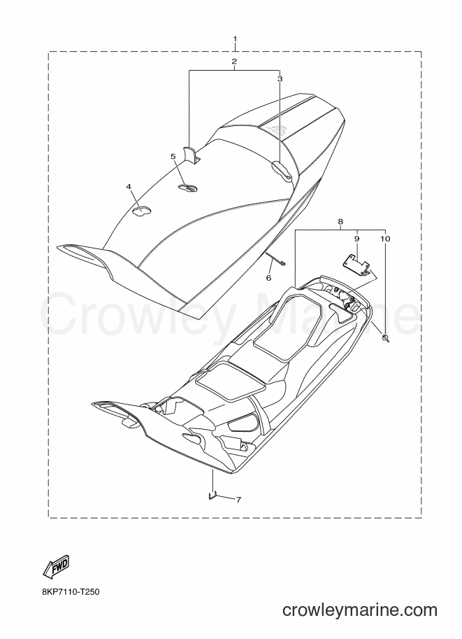 2018 Snowmobile SRV10LL - SRV10LL (8KP7) [010] - SEAT