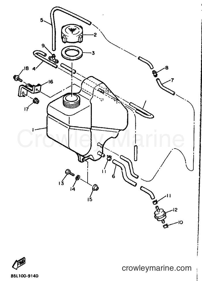 1990 Snowmobile CS340EP - CS340EP (87E1) [010] - OIL TANK