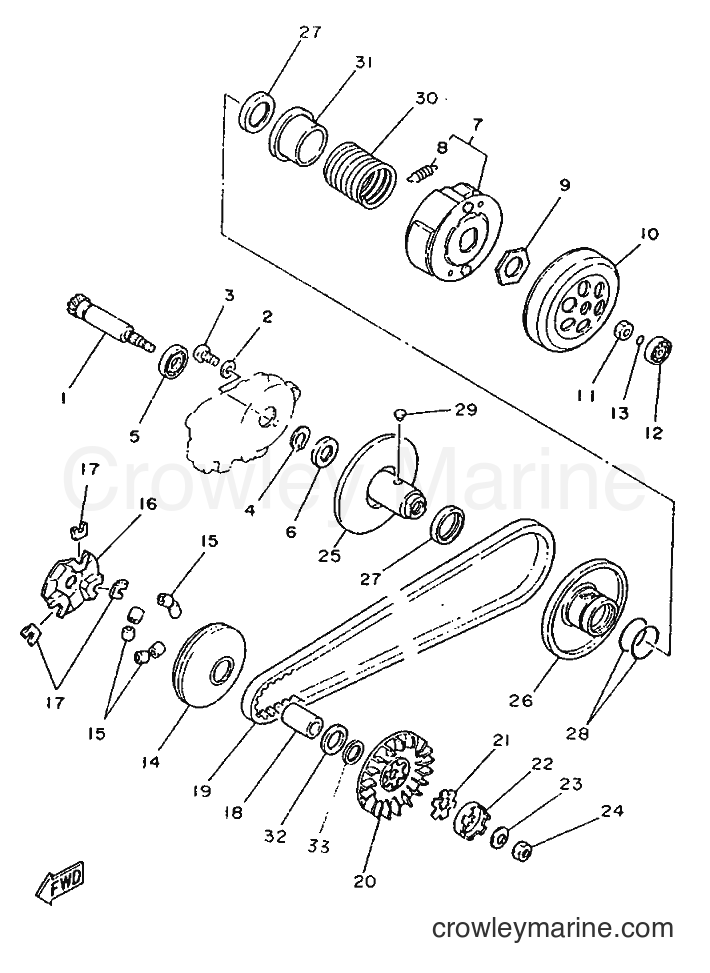 1995 Scooter YA50F - YA50F (4SN1) [999] - CLUTCH