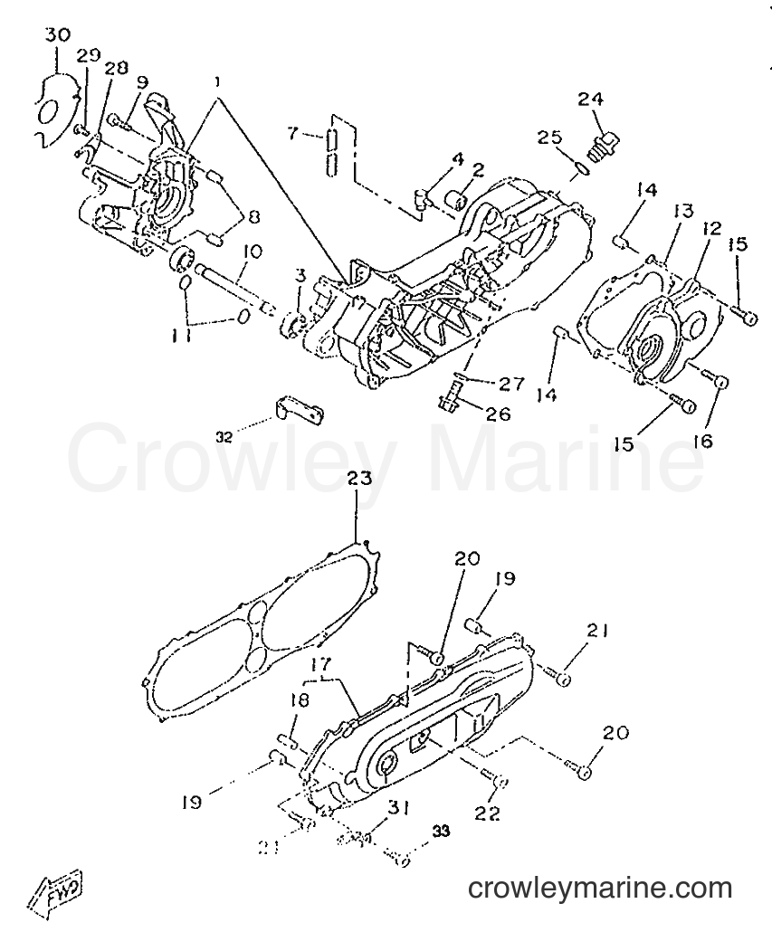 1995 Scooter CW50RS - CW50RS (4TD1) [999] - CRANKCASE