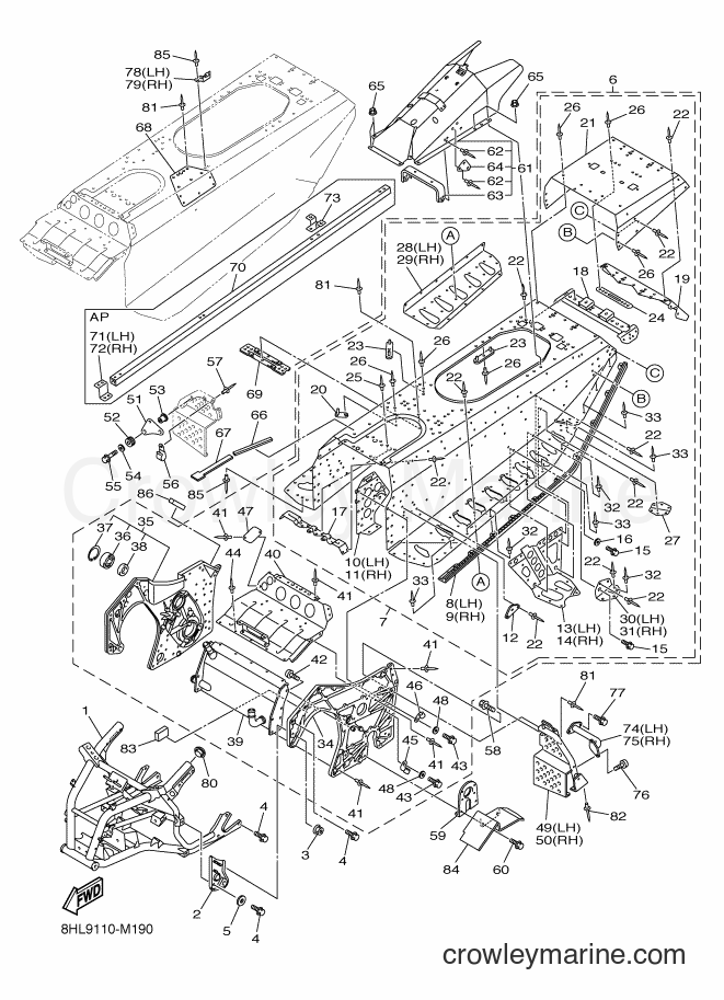 2013 Snowmobile RFX10ST2 - RFX10ST2 (8HLA) [010] - FRAME
