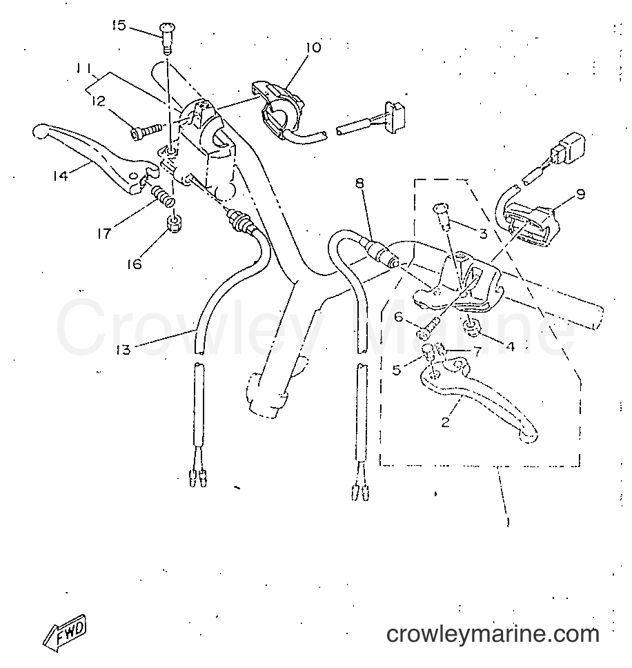 1995 Scooter YA50N - YA50N (3UG2) [999] - HANDLE SWITCH & LEVER