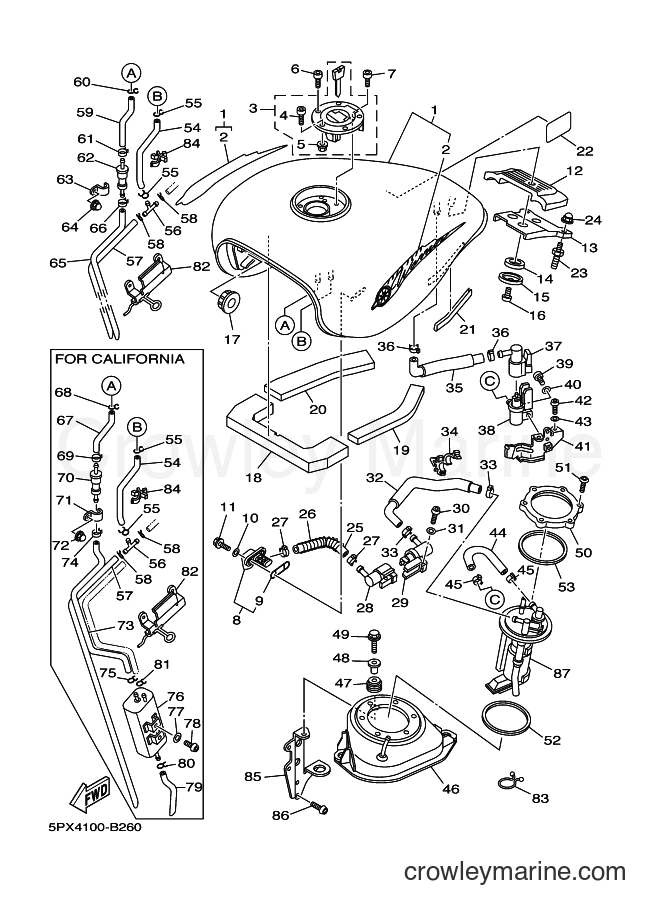 2003 Cruiser XV1700PC - XV1700PC (5PX4) [010] - FUEL TANK
