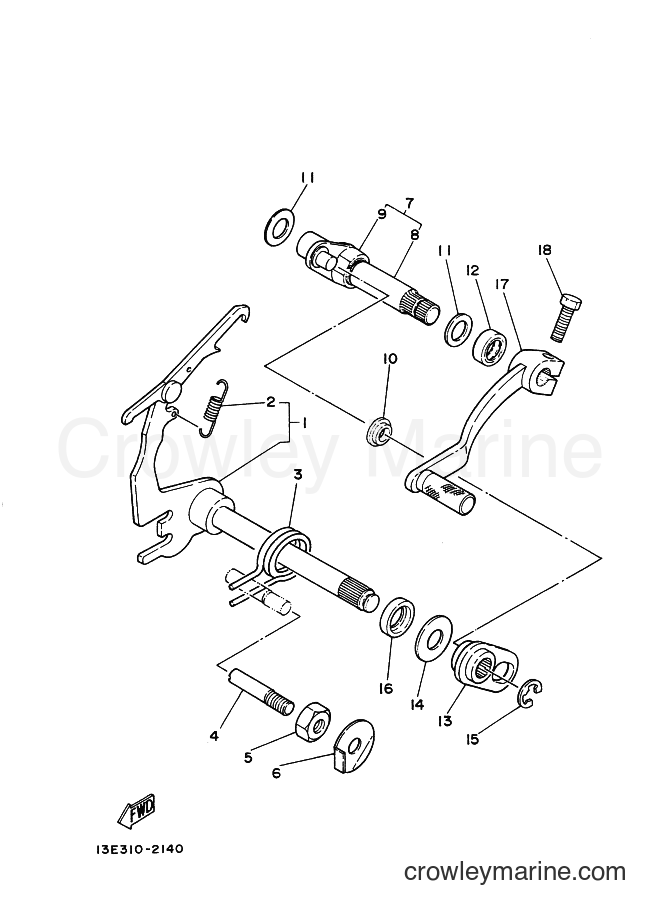Yamaha Motors TY125 (3SU1) [999] - SHIFT SHAFT