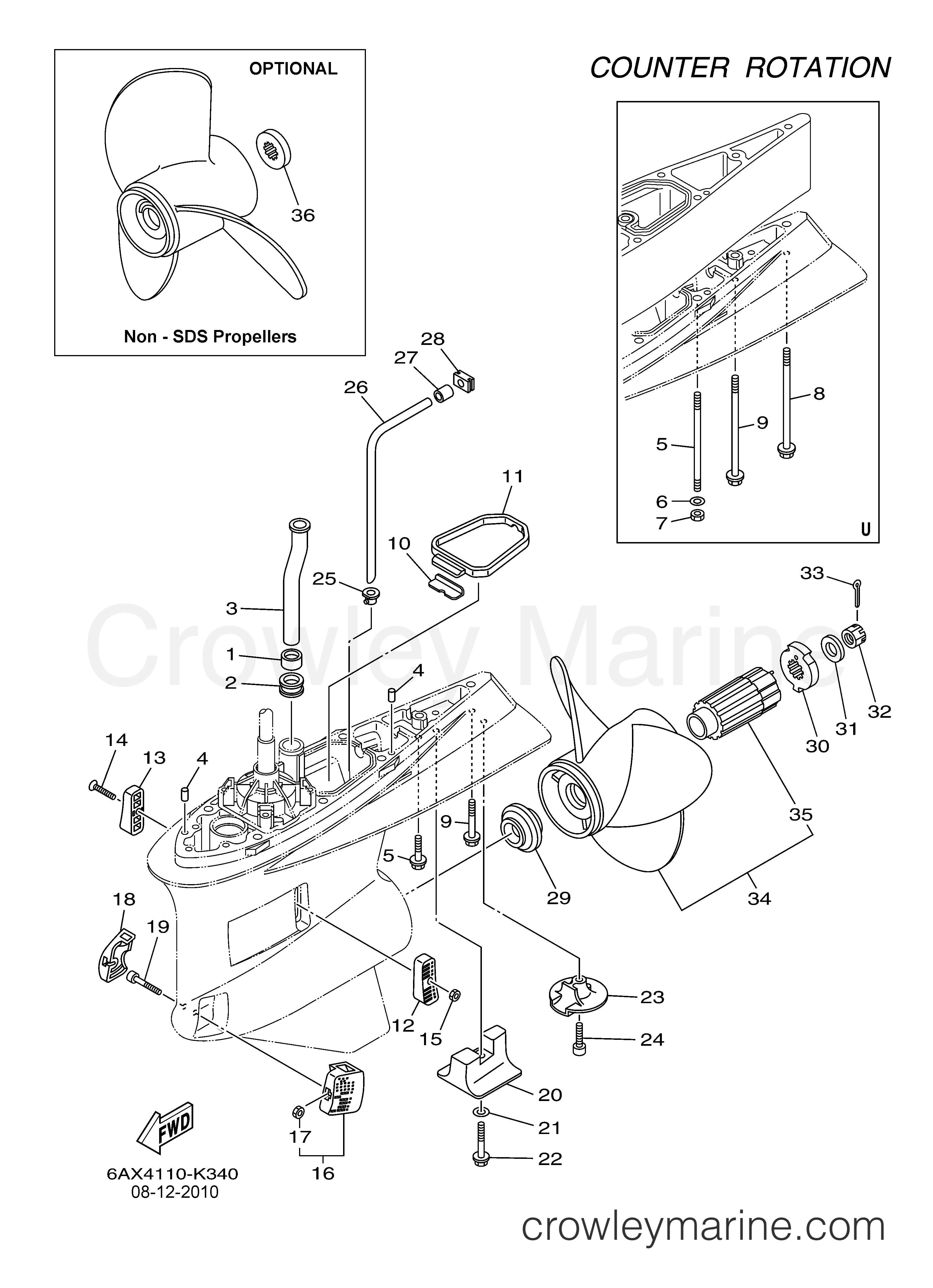 Yamaha Motors LF350XCA - LOWER CASING DRIVE 4