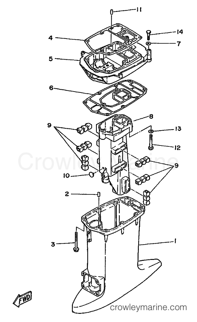 Yamaha Motors 30D (6J8) [999] - UPPER CASING