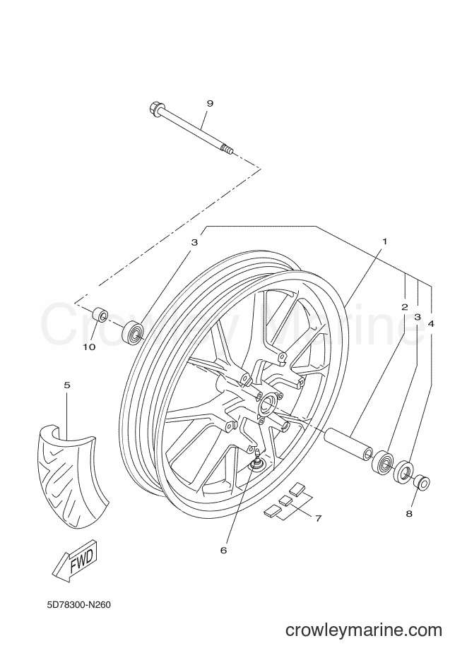 2016 Sport Bike YZF-R125A - YZF-R125A (5D7X) [030] - FRONT WHEEL