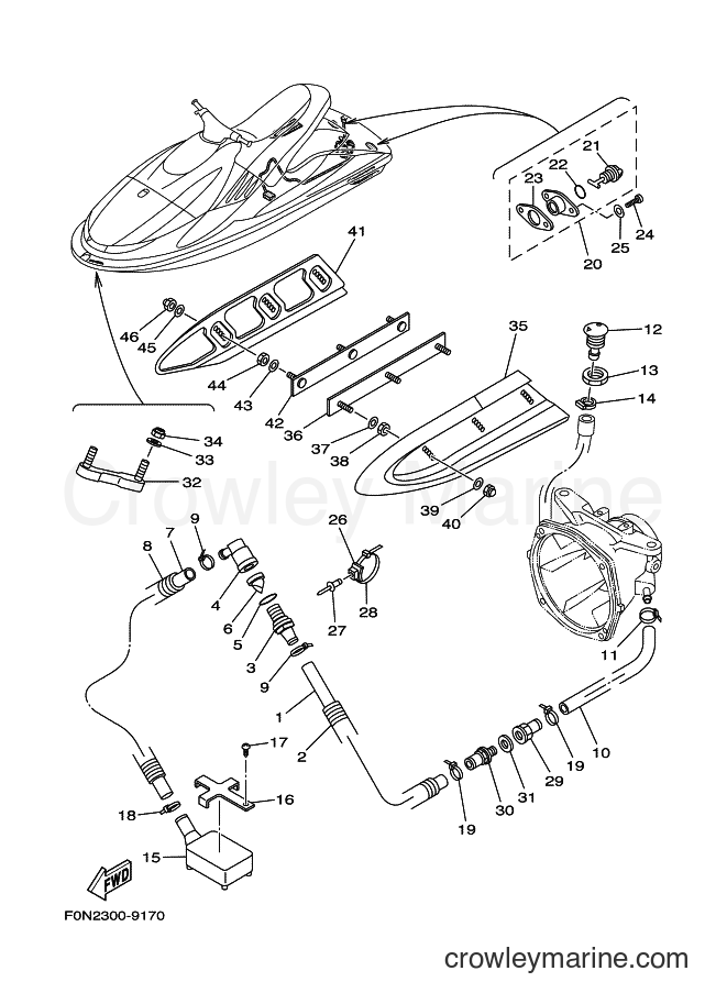 Yamaha Motors WB800Y (F0N4) [010] - HULL & DECK