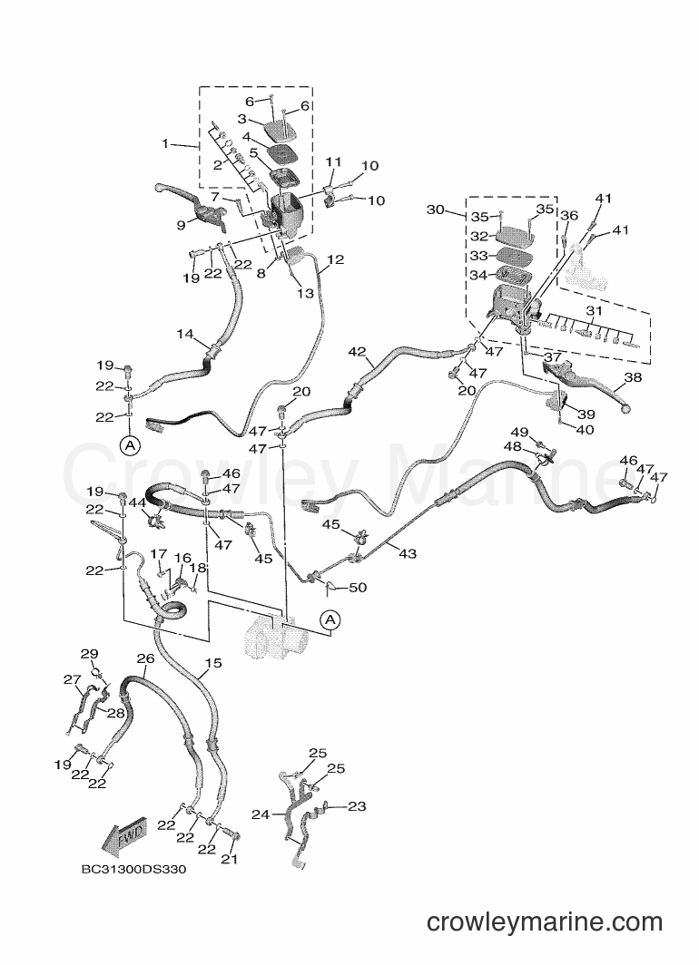 Yamaha Motors XP530D-A (BC3B) [010] - FRONT MASTER CYLINDER