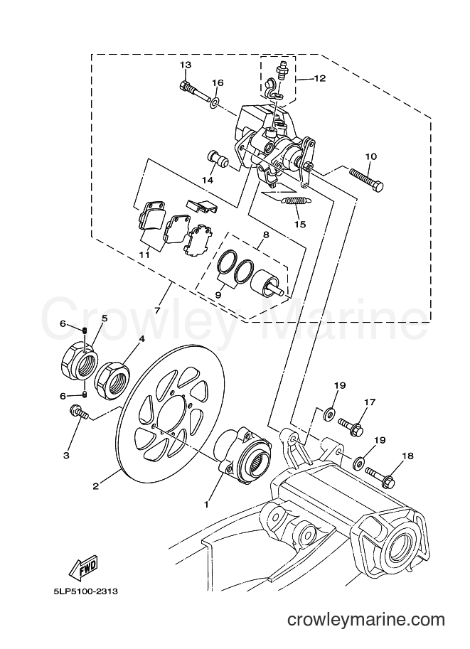 2004 ATV YFM660R - YFM660R (5LPG) [010] - REAR BRAKE CALIPER