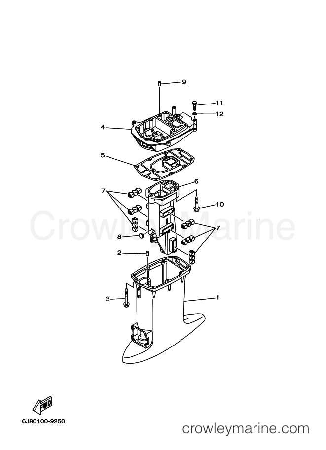 Yamaha Motors 30D (6J84) [110] - UPPER CASING