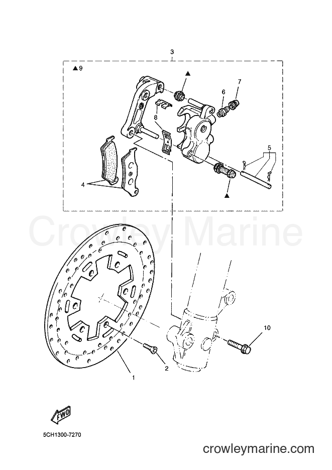 1999 Dirt Bike TT600R - TT600R (5CH2) [050] - FRONT BRAKE CALIPER