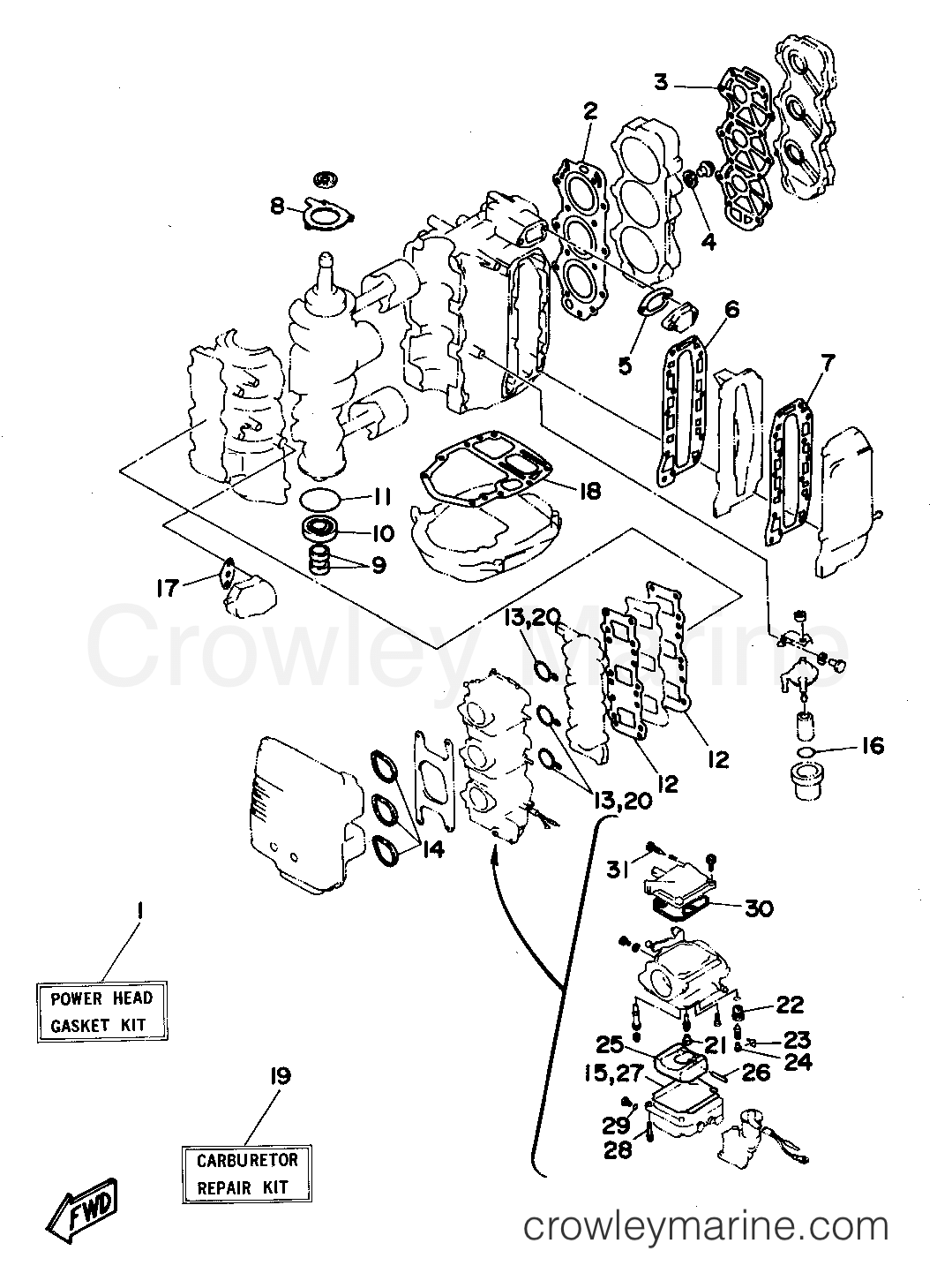 Yamaha Motors 40MSHS - REPAIR KIT 1