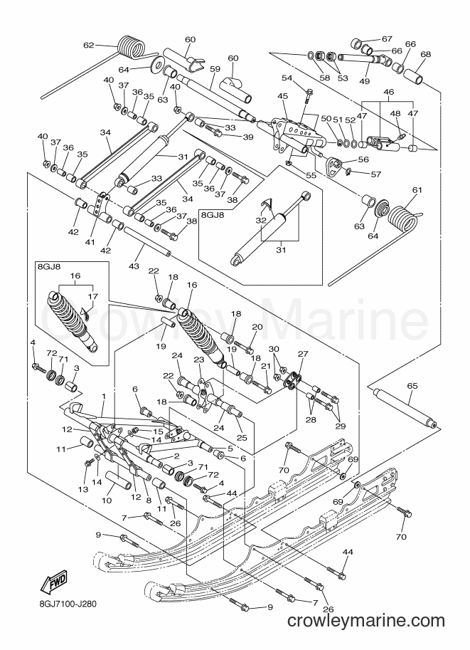 2010 Snowmobile RPZ50VT - RPZ50VT (8GJ8) [010] - TRACK SUSPENSION 2