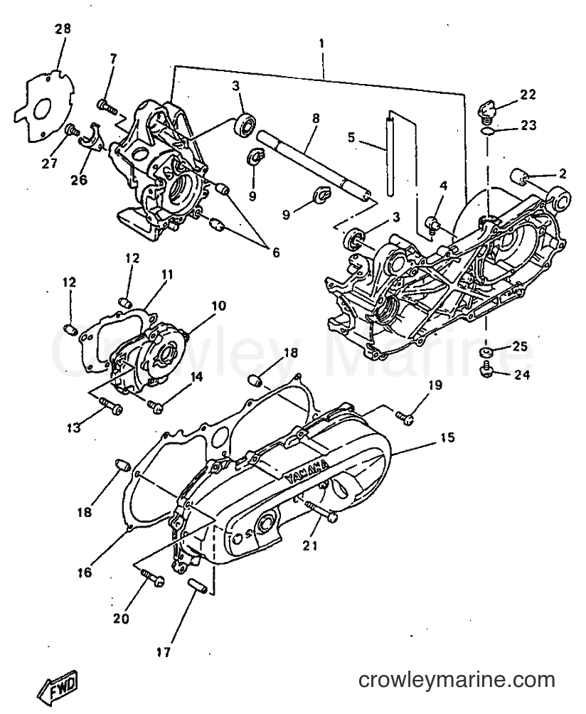 1997 Scooter YN50 - YN50 (5BV1) [999] - CRANKCASE