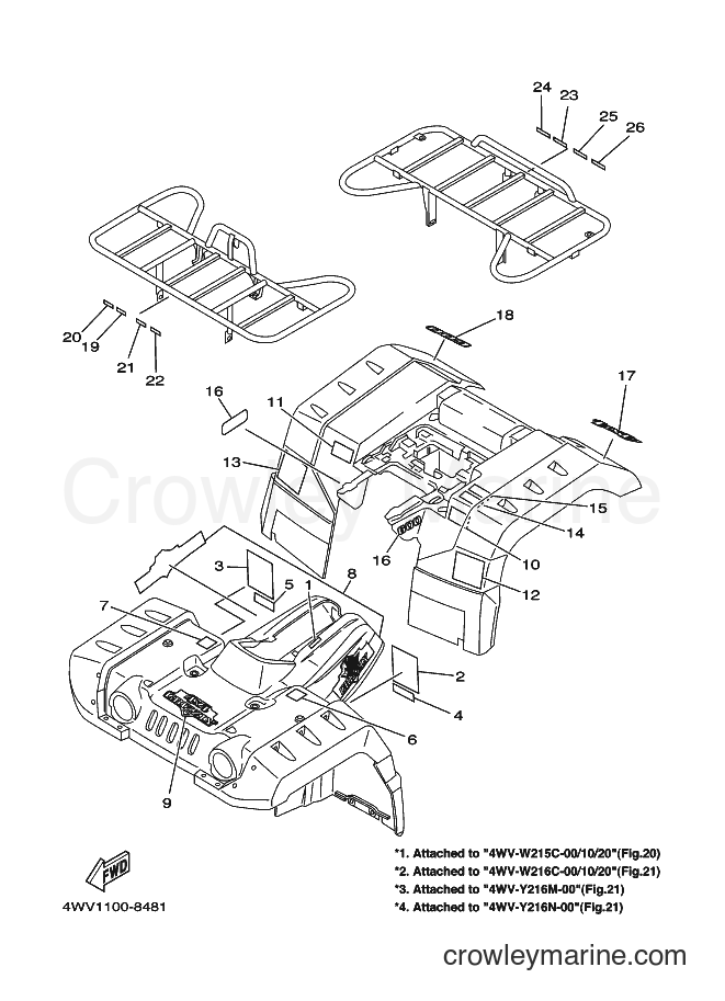 1998 ATV YFM600FWA - YFM600FWA (4WV2) [010] - EMBLEM & LABEL 2
