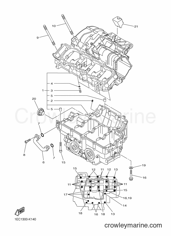 2015 Street Bike FZ1-S - FZ1-S (2DVB) [010] - CRANKCASE