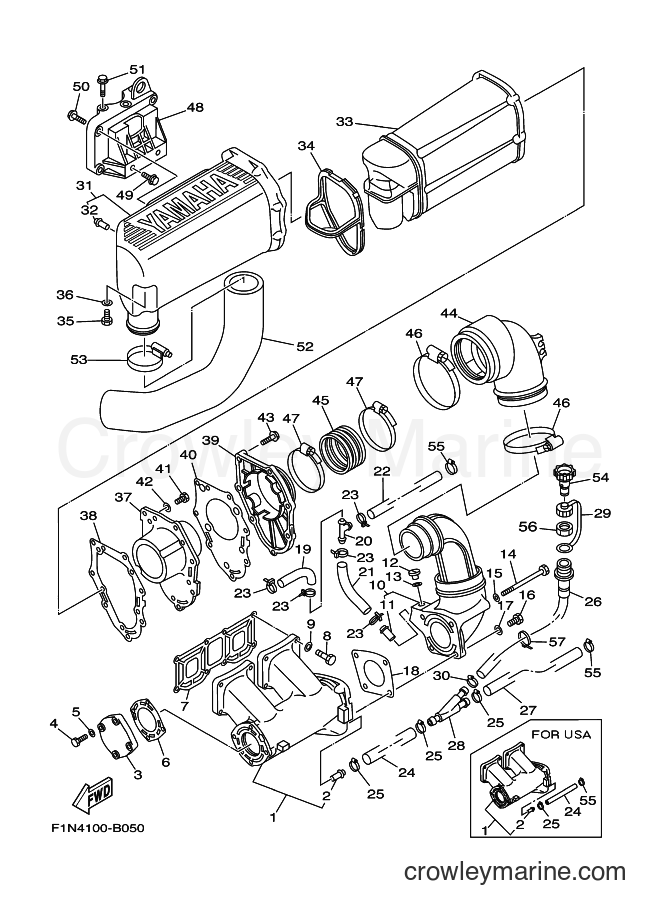 Yamaha Motors JET FOR SJ700AY (64V1) [04D] - EXHAUST 1