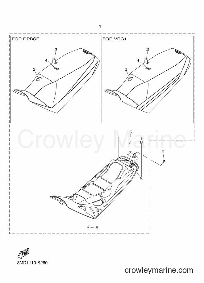 2017 Snowmobile SRS10XL41 - SRS10XL41 (8MD2) [010] - SEAT