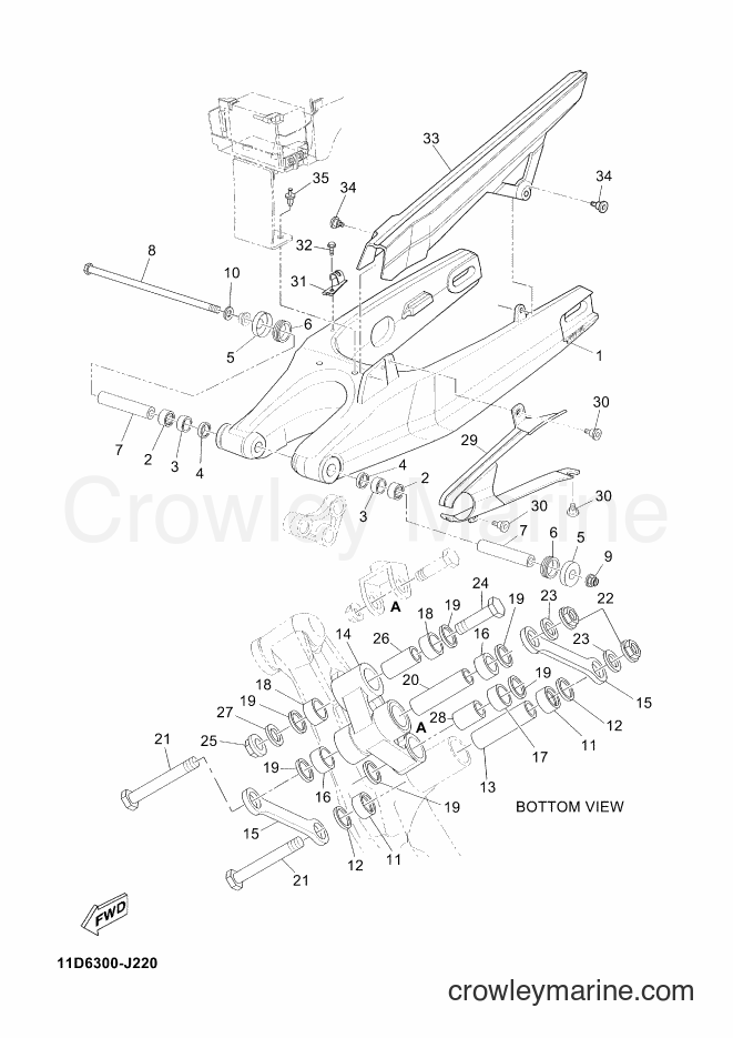 2012 Dirt Bike XT660ZA - XT660ZA (2BE1) [030] - REAR ARM