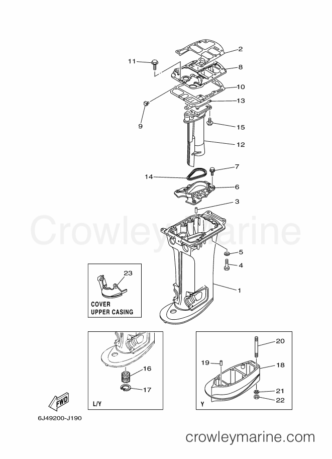 Yamaha Motors E40JMHY (6J4B) [180] - UPPER CASING 1
