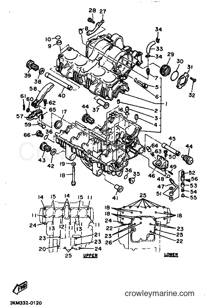 Yamaha Motors XJ600 (3KN2) [999] - CRANKCASE