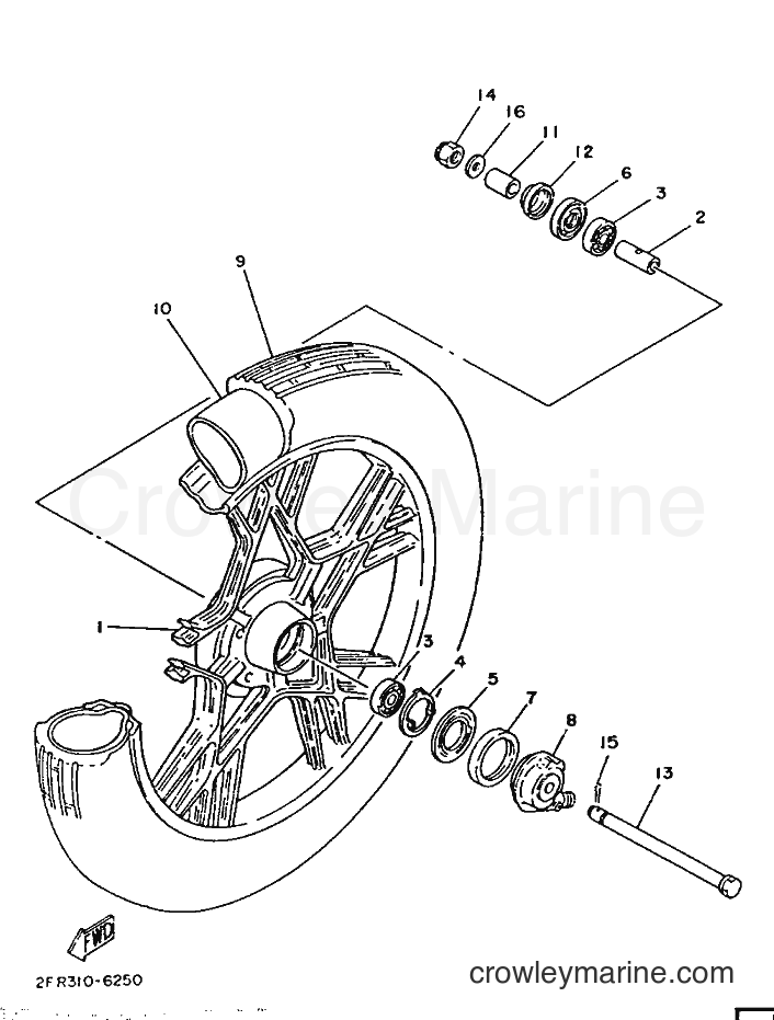 1986 Street Bike RD50M - RD50M (2FR) [999] - FRONT WHEEL