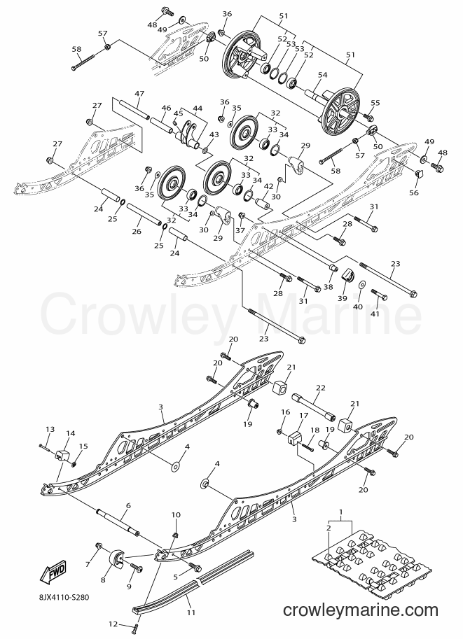 2017 Snowmobile SRV10LD - SRV10LD (8JX4) [010] - TRACK SUSPENSION 1