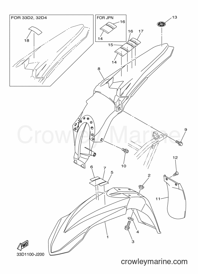 2010 Dirt Bike YZ450F - YZ450F (33D2) [010] - FENDER