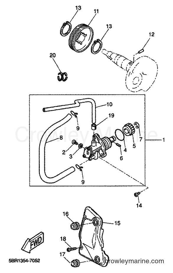 2001 Scooter YQ50 - YQ50 (5KL4) [010] - OIL PUMP