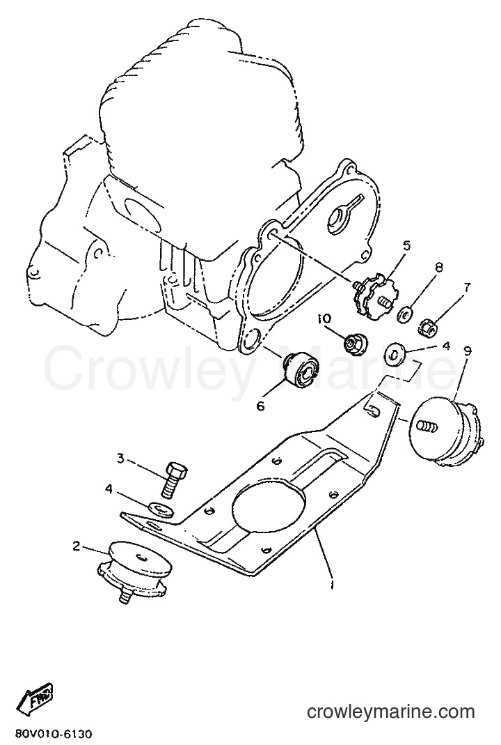 Yamaha Motors BR250 (84E0) [010] - ENGINE BRACKET