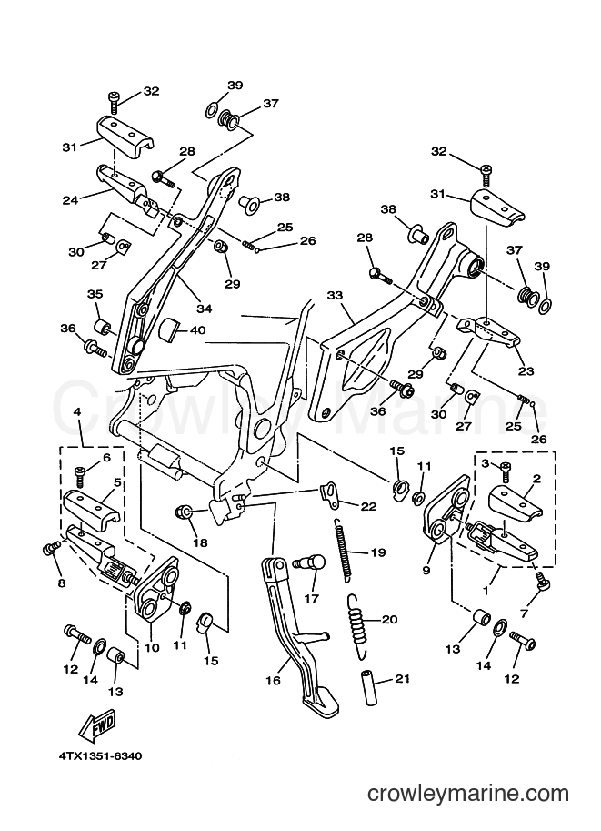 Yamaha Motors TDM850 (4TX1) [030] - STAND & FOOTREST