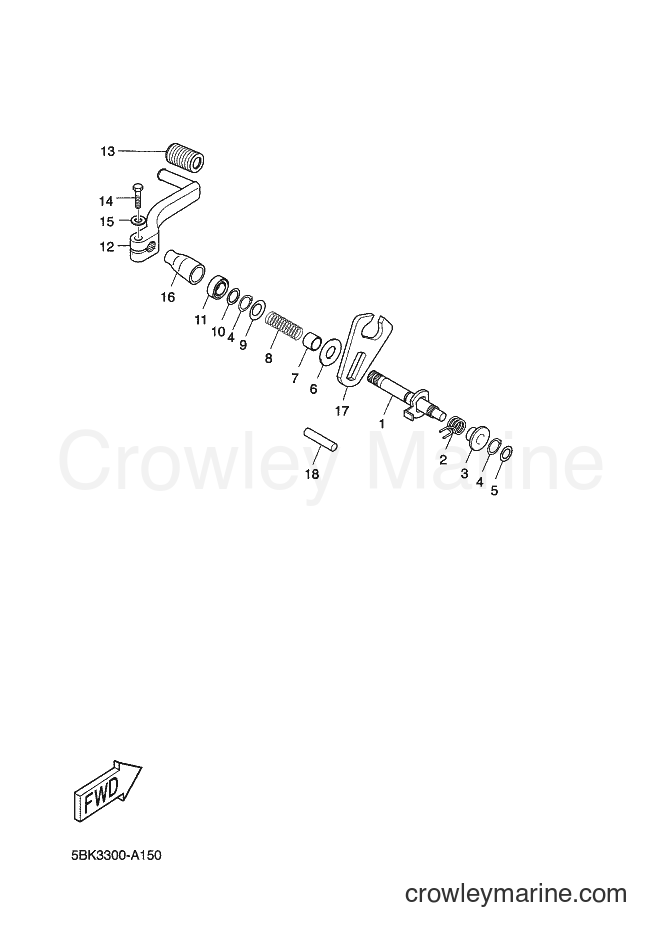 2002 Scooter DT50R - DT50R (5BK3) [020] - SHIFT SHAFT