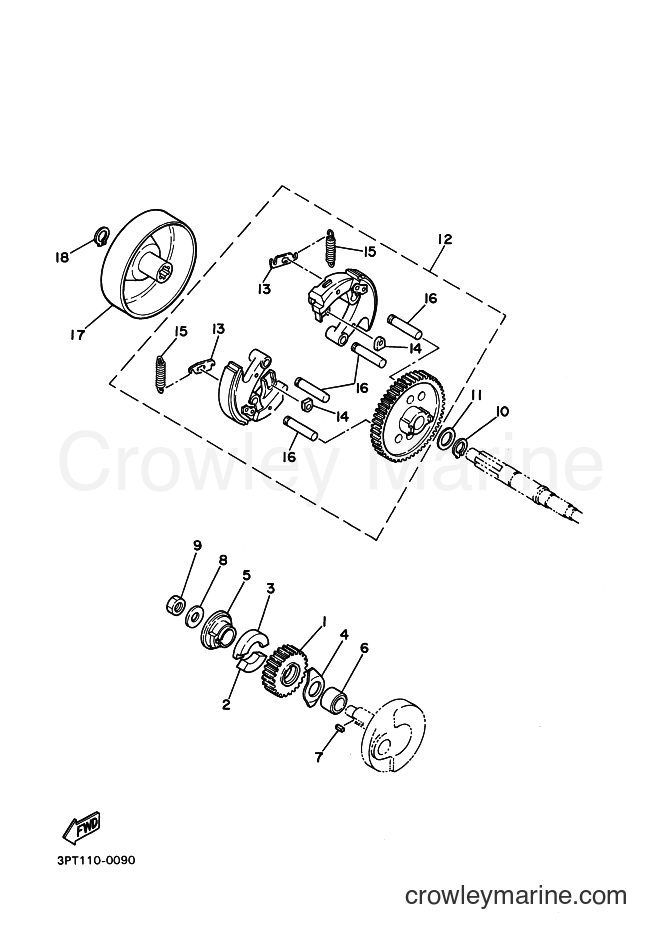 1992 Dirt Bike PW50 - PW50 (3PT8) [030] - CLUTCH