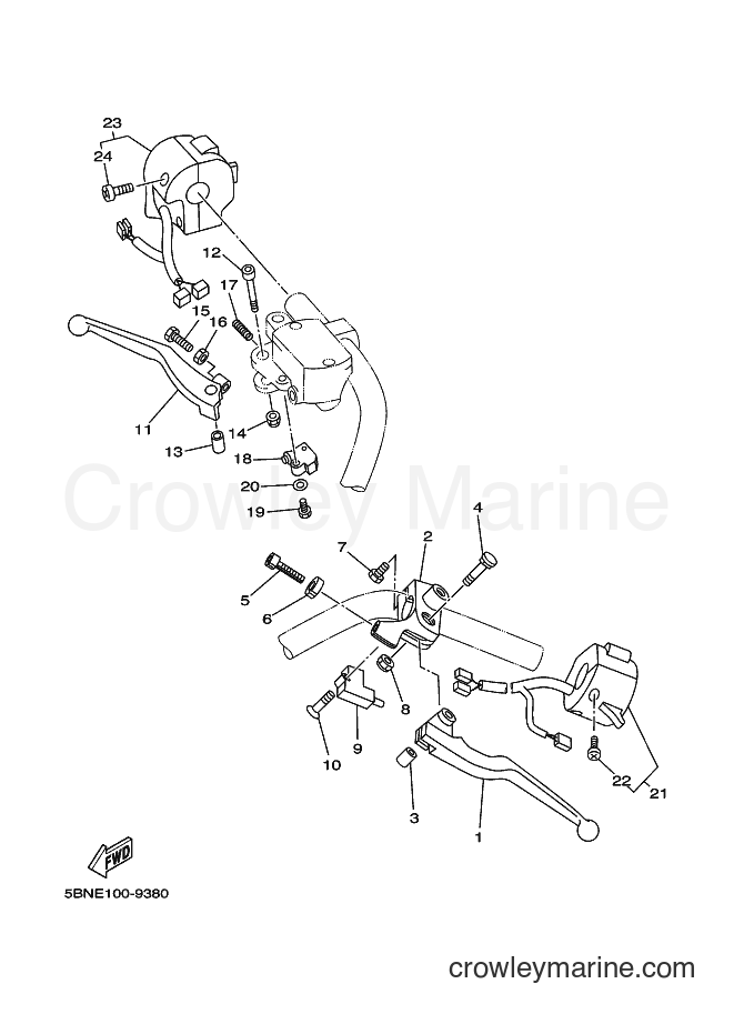 Yamaha Motors XVS650A (5BNX) [010] - HANDLE SWITCH & LEVER
