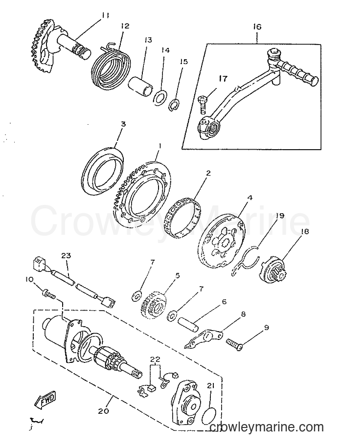 1996 Scooter YA50M - YA50M (5AK1) [999] - STARTER