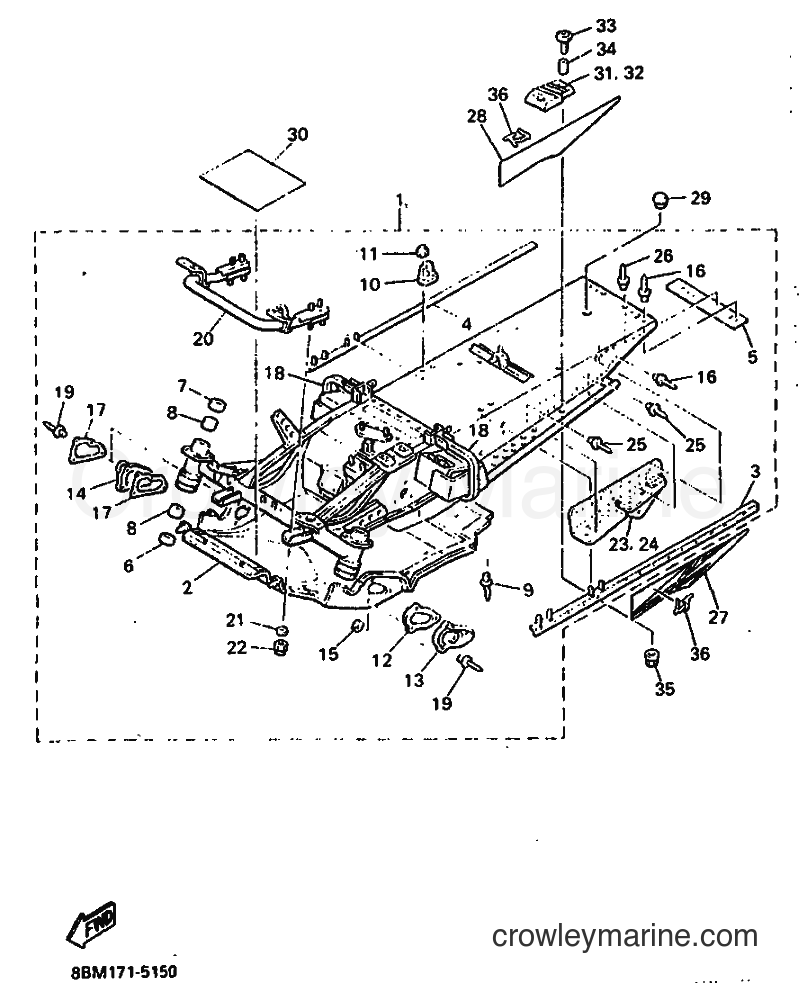 1995 Snowmobile VT480TF - VT480TF (8BM2) [010] - FRAME