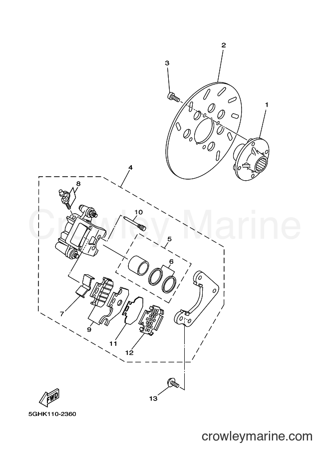 2002 ATV YFM400FWA - YFM400FWA (5GHM) [010] - REAR BRAKE