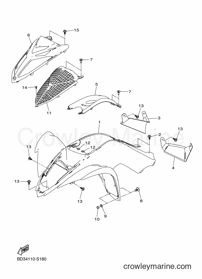 2017 ATV YFM90R - YFM90R (BD36) [010] - FRONT FENDER
