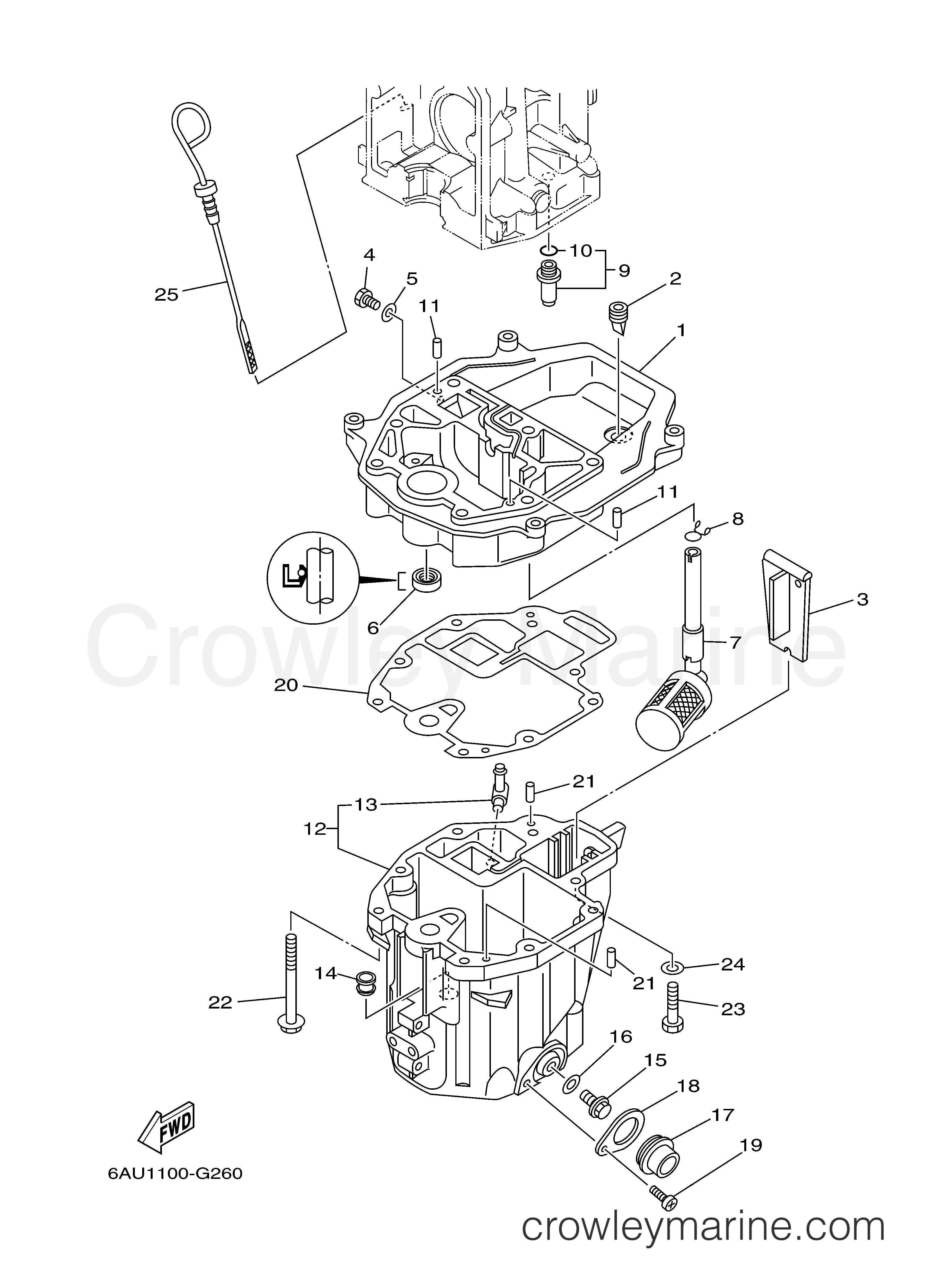 Yamaha Motors T9.9GEXH - OIL PAN