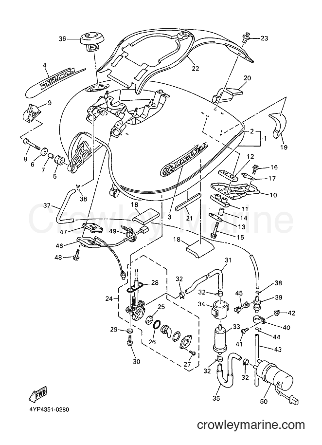 Yamaha Motors XVZ1300A (4YP4) [010] - FUEL TANK