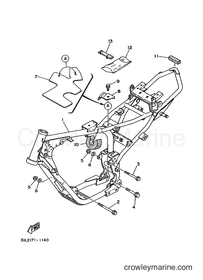 1991 Dirt Bike RT100 - RT100 (3UL2) [010] - FRAME