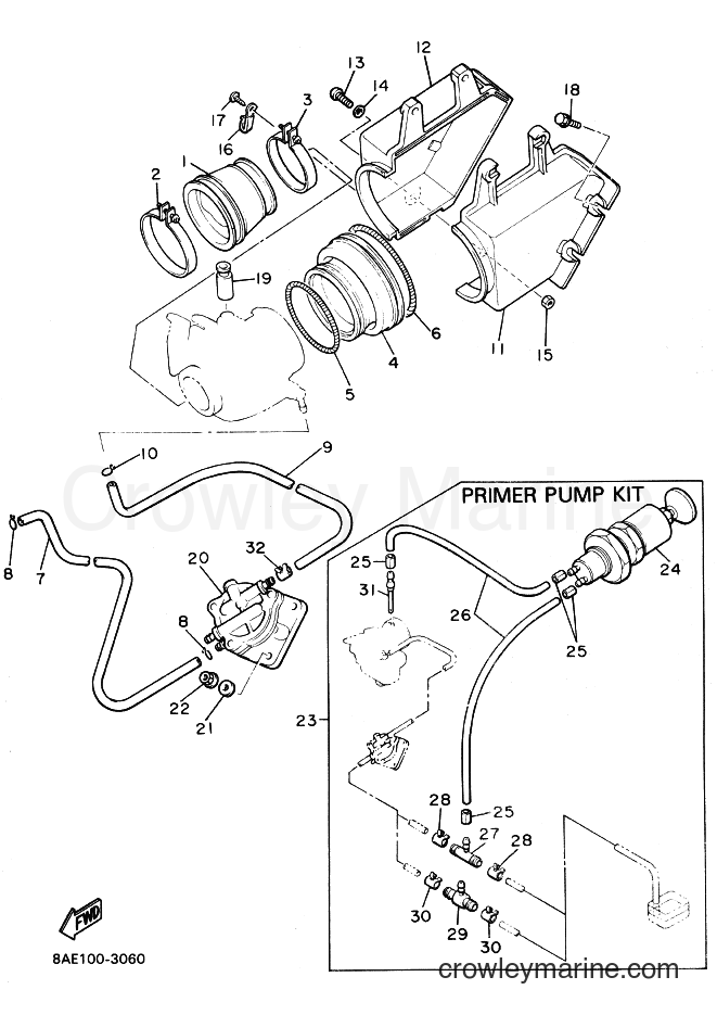 Yamaha Motors BR250 (8AD1) [020] - INTAKE