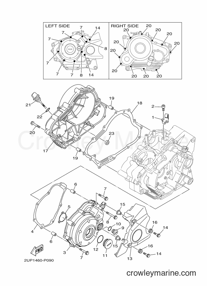 2016 Street Bike FZN150 - FZN150 (2UP2) [010] - CRANKCASE COVER 1