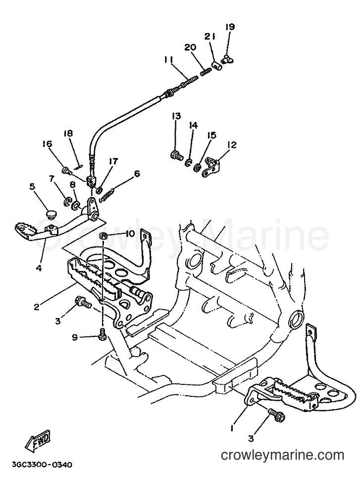1990 ATV YFM200DX - YFM200DX (3GC3) [999] - STAND & FOOTREST
