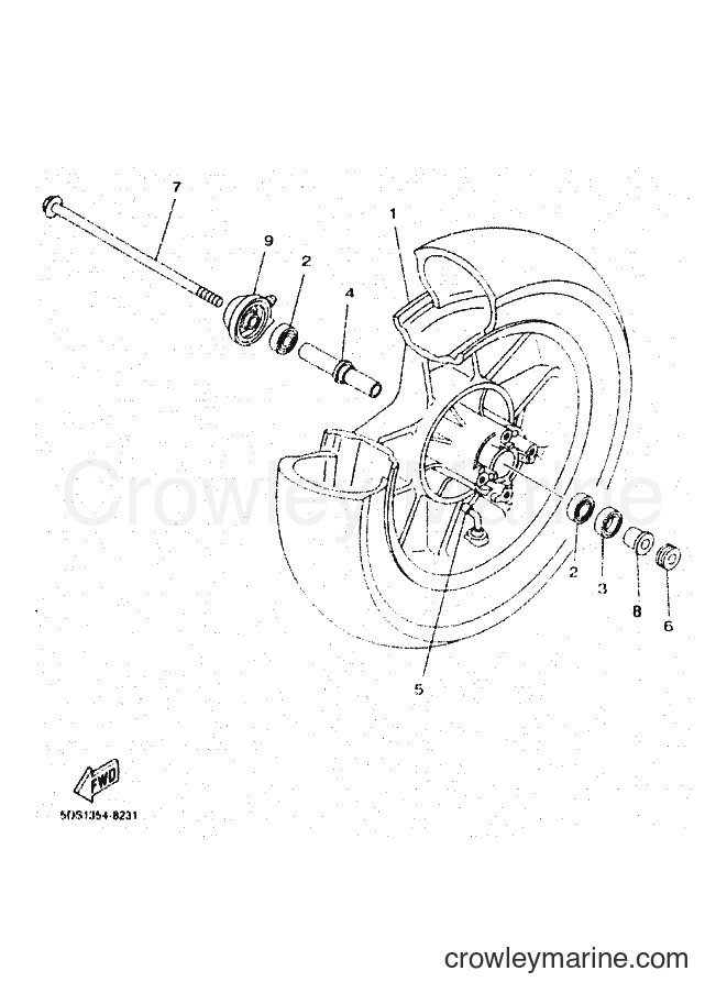 Yamaha Motors YP125E (5DSL) [010] - FRONT WHEEL