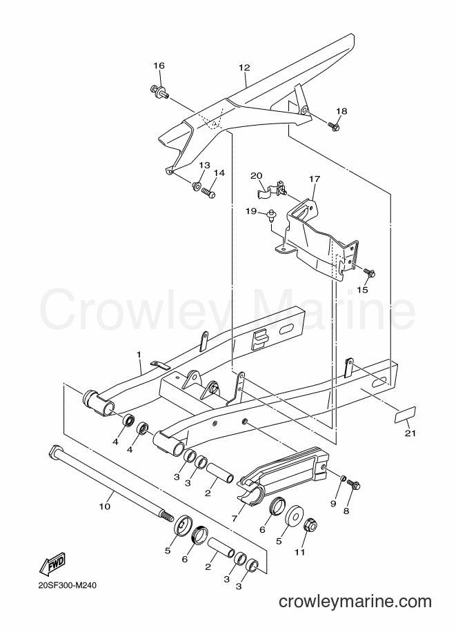 2014 Street Bike XJ6F - XJ6F (1CWP) [040] - REAR ARM